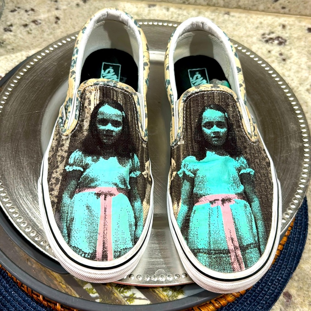 Vans Halloween Slip On House Of Terror The Shining Sz M 7.5 W9.0 Preowned.